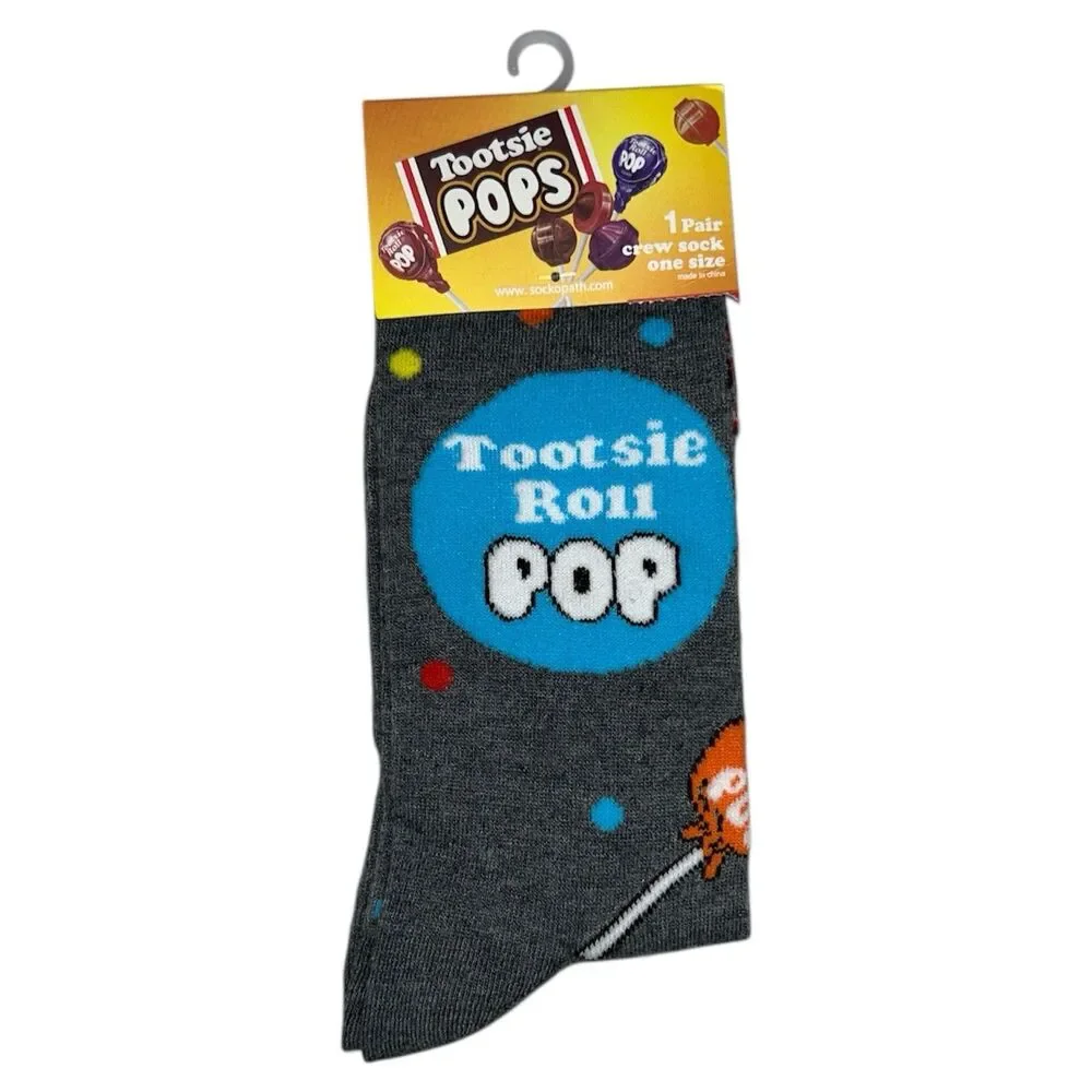 1x Tootsie Pops Novelty Crew Socks Adult Set One Size